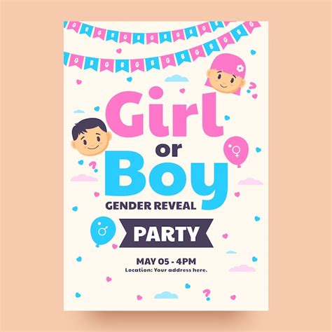 gender reveal posters|gender reveal poster template.